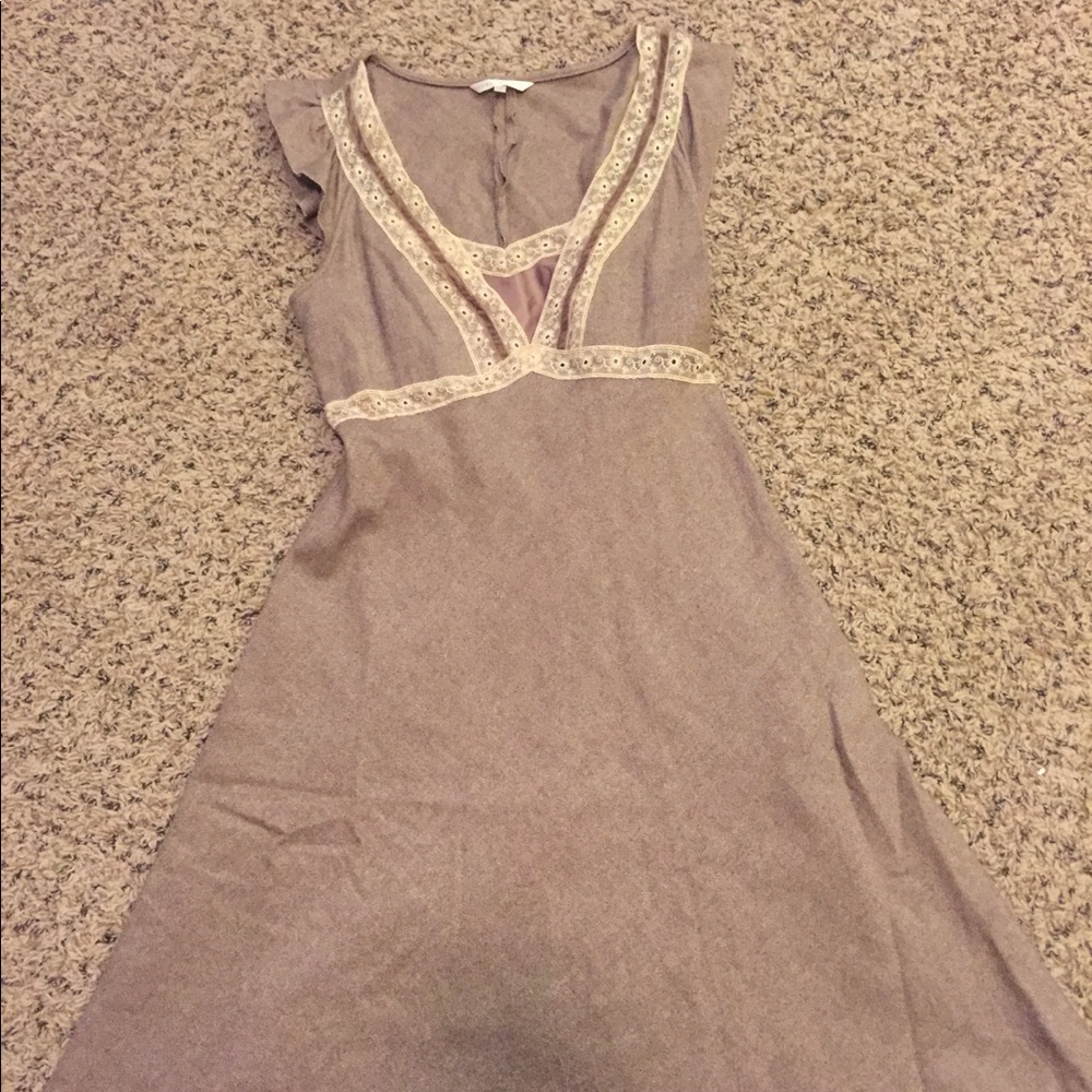rebecca taylor sleeveless dress tweed brown size 4
